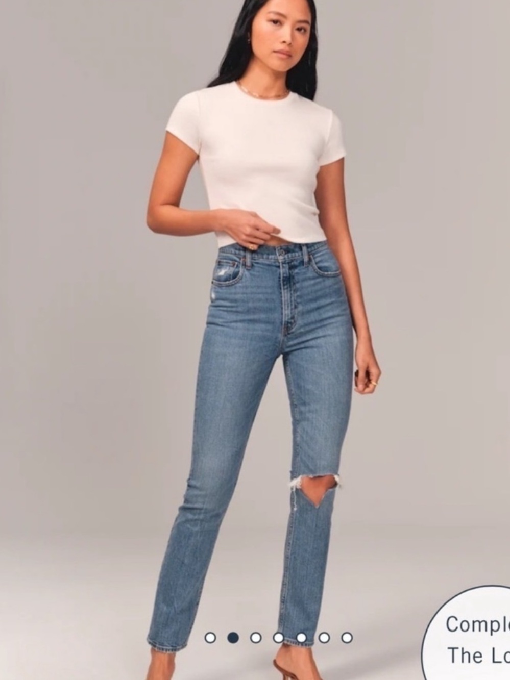 Abercrombie The '90s Slim Straight Ultra High Rise Jeans